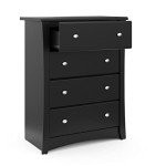 Storkcraft Crescent 4 Drawer Chest - Black