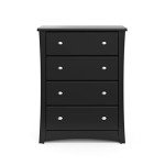 Storkcraft Crescent 4 Drawer Chest - Black