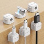 Magnetic Cable Clips - Adjustable Cord Holders - 6 Pack