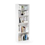 FURINNO JAYA White 5-Tier Bookcase Shelf