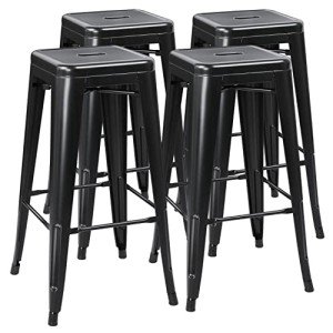 Yaheetech 30-Inch Metal Bar Stools - Set of 4