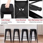 Yaheetech 30-Inch Metal Bar Stools - Set of 4
