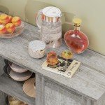 Iwell Grey Storage Cabinet with Adjustable Shelves