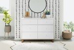 Storkcraft Modern 6-Drawer Double Dresser in White