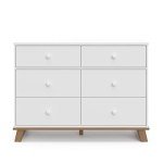 Storkcraft Modern 6-Drawer Double Dresser in White