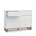Storkcraft Modern 6-Drawer Double Dresser in White