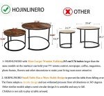 Industrial Round Coffee Table Set of 2