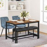 VASAGLE 47-Inch Industrial Dining Table for Four