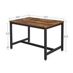 VASAGLE 47-Inch Industrial Dining Table for Four