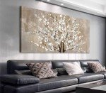 Plum Blossom Floral Canvas Wall Art 24" x 48