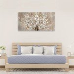 Plum Blossom Floral Canvas Wall Art 24" x 48