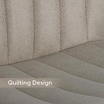 Modern Beige Swivel Bar Stool Set of 2