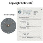 Silent 10-Inch Gray Wood Wall Clock - Modern Decor