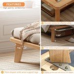 NELYE Queen Solid Wood Platform Bed Frame