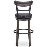 Caitbrook 30" Farmhouse Swivel Barstool - Gray