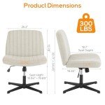 Comfy Adjustable Criss Cross Office Desk Chair