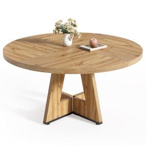 LITTLE TREE 47-Inch Round Dining Table for 4-6
