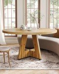 LITTLE TREE 47-Inch Round Dining Table for 4-6