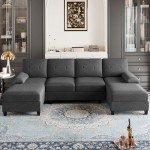 Shintenchi U-Shaped Sectional Sofa with Chaise