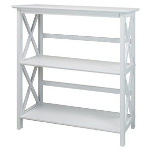 Montego 3-Shelf Bookcase in White