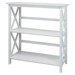 Montego 3-Shelf Bookcase in White