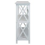Montego 3-Shelf Bookcase in White