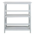 Montego 3-Shelf Bookcase in White