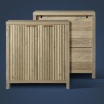 Sunwashed Ash Oak Oxford Storage Cabinet Set of 3