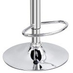 4 Adjustable Swivel Bar Stools with Square Back