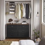 SONGMICS 6-Drawer Fabric Dresser in Rustic Brown