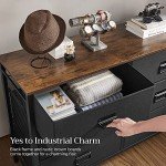SONGMICS 6-Drawer Fabric Dresser in Rustic Brown