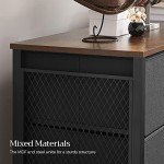 SONGMICS 6-Drawer Fabric Dresser in Rustic Brown