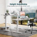 SMUG Electric Adjustable Height Standing Desk, White