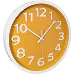 12-Inch Silent Wall Clock with 3D Numbers