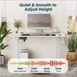 SMUG Electric Adjustable Height Standing Desk, White