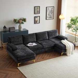 U-Shaped Convertible Sectional Sofa with Chaise