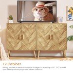 Iwell Adjustable Shelf Storage Cabinet in Natural