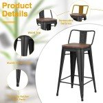 Set of 4 30-Inch Metal Bar Stools