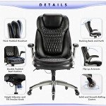 Ergonomic High Back Leather Office Chair - Black