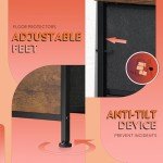 WLIVE 13-Drawer Tall Dresser with Rustic Finish