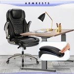 Ergonomic High Back Leather Office Chair - Black