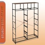 WLIVE 13-Drawer Tall Dresser with Rustic Finish