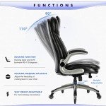 Ergonomic High Back Leather Office Chair - Black