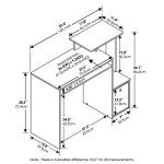 Furinno Econ Multipurpose Computer Writing Desk - Grey