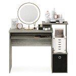 Furinno Econ Multipurpose Computer Writing Desk - Grey