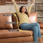 70" Mid Century Modern Loveseat Sofa in Brown