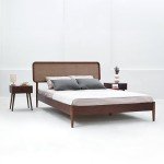 NTC Lupin King Wooden Bed Frame - Dark Walnut
