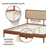 NTC Lupin King Wooden Bed Frame - Dark Walnut