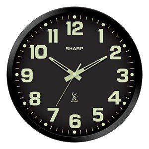 Glowing Atomic Analog Wall Clock - 12”