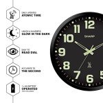 Glowing Atomic Analog Wall Clock - 12”